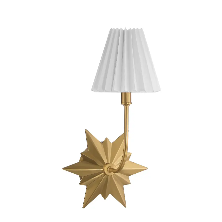 Crestwood 1-Light Wall Sconce in Warm Brass - Image 2