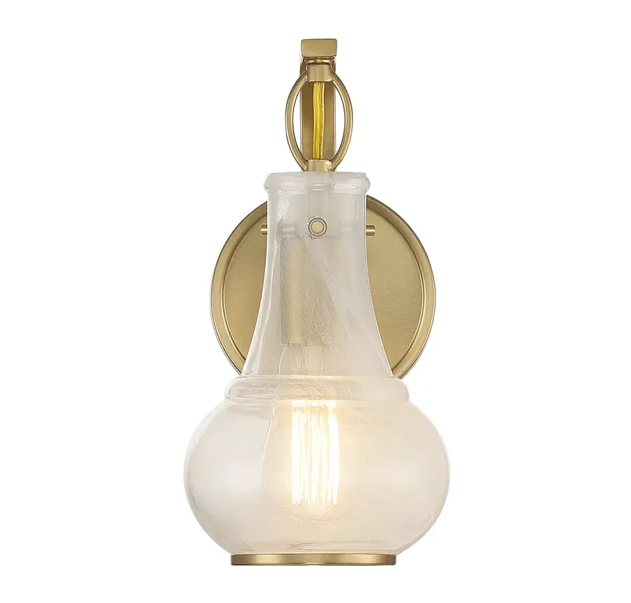 Adams 1-Light Wall Sconce in Warm Brass - Image 2