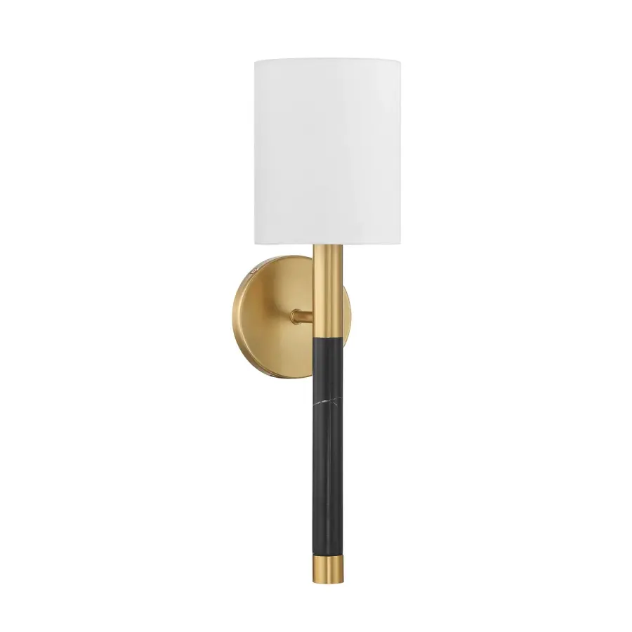 Conrad One Light Wall Sconce in Warm Brass - Image 1