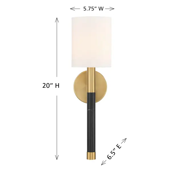 Conrad 1-Light Wall Sconce in Warm Brass - Image 6