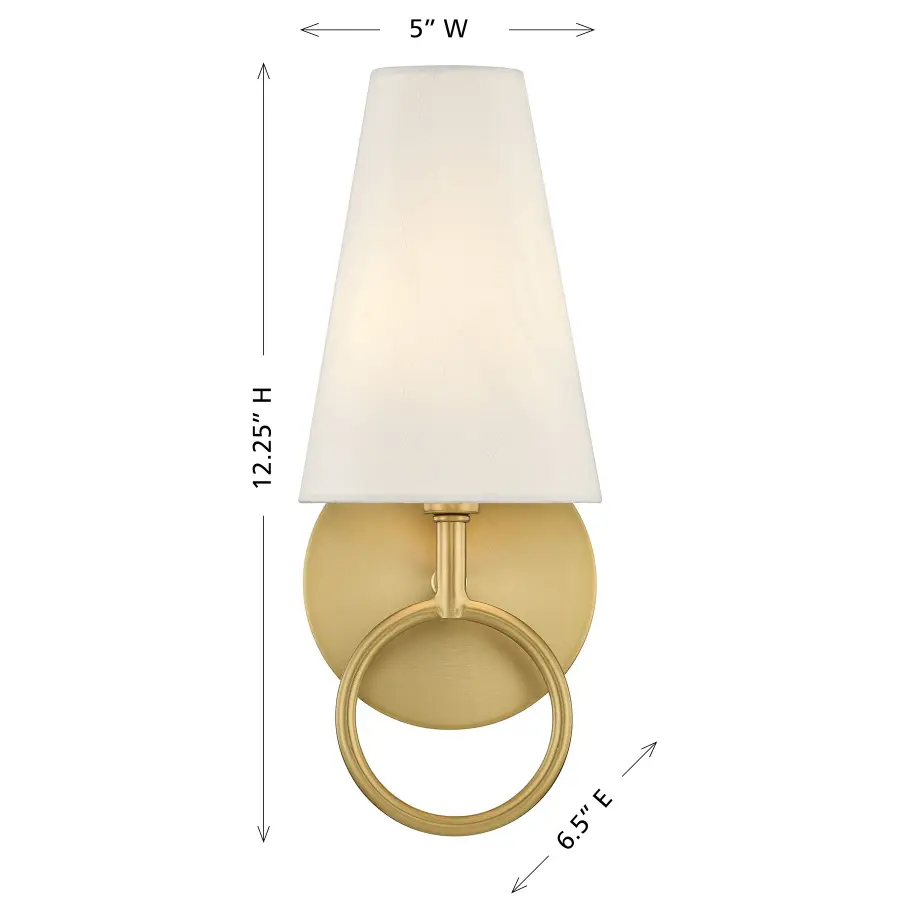 Wilkes 1-Light Wall Sconce in Warm Brass by Dann Foley - Image 6