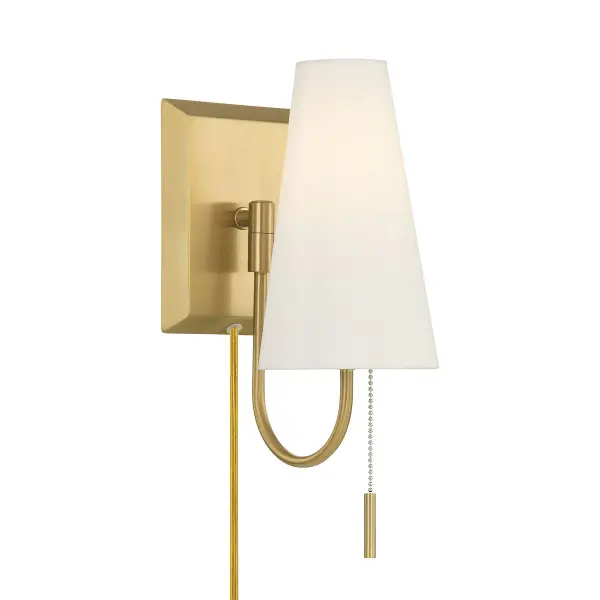Wilkes 1-Light Wall Sconce in Warm Brass by Dann Foley - Image 1