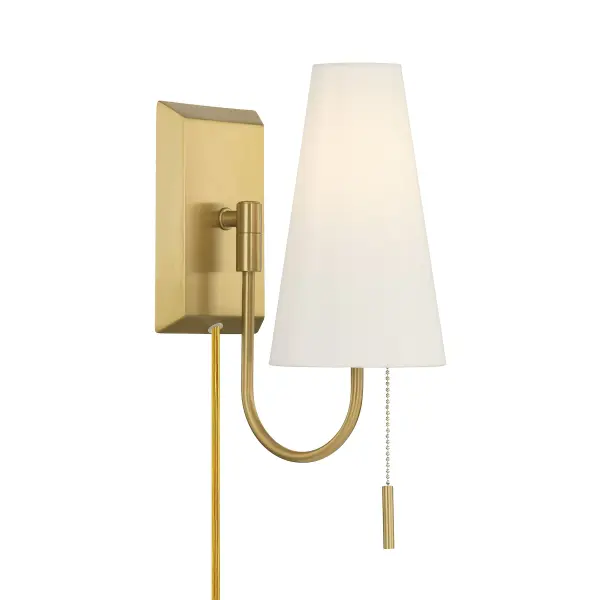 Wilkes 1-Light Wall Sconce in Warm Brass by Dann Foley - Image 4