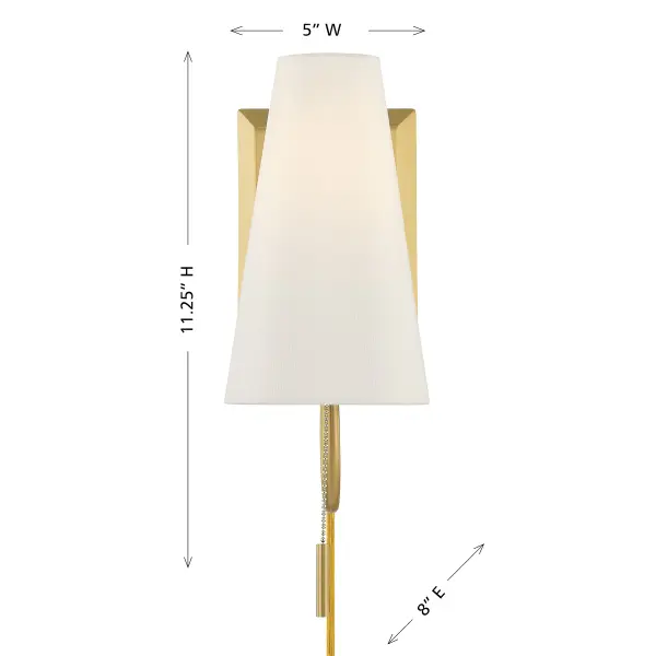 Wilkes 1-Light Wall Sconce in Warm Brass by Dann Foley - Image 6