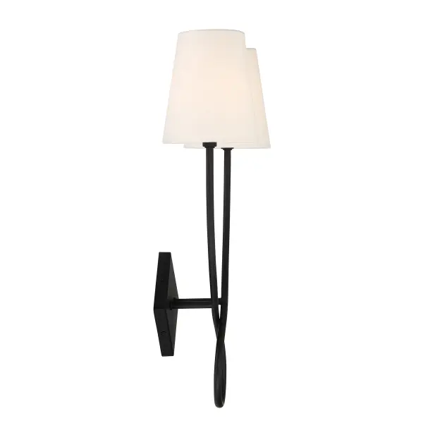 Barclay 2-Light Wall Sconce in Matte Black - Image 5