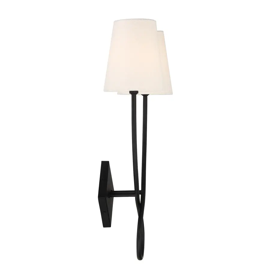 Barclay 2-Light Wall Sconce in Matte Black - Image 5