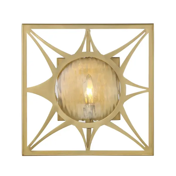 Balfour One Light Wall Sconce in Warm Brass - Image 1
