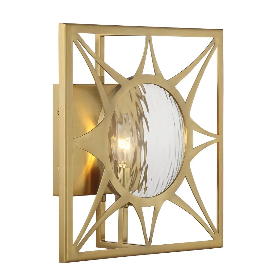 Balfour One Light Wall Sconce in Warm Brass - Image 4