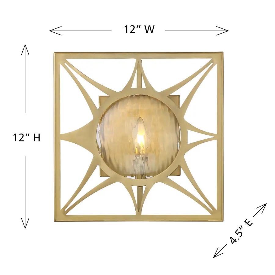 Balfour One Light Wall Sconce in Warm Brass - Image 6