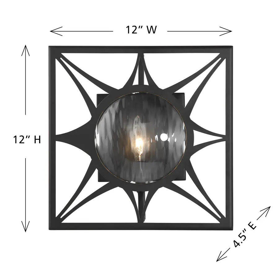 Balfour 1-Light Wall Sconce in Matte Black - Image 6