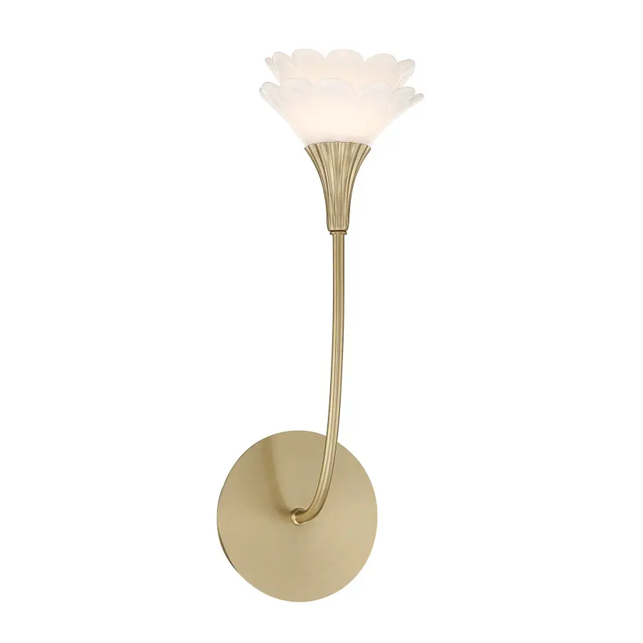 Florena 1-Light Wall Sconce in Noble Brass by Breegan Jane - Image 1
