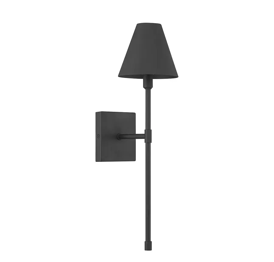 Jefferson 1-Light Wall Sconce in Matte Black - Image 2
