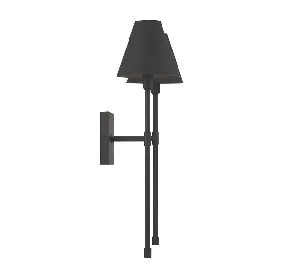 Jefferson 2-Light Wall Sconce in Matte Black - Image 5