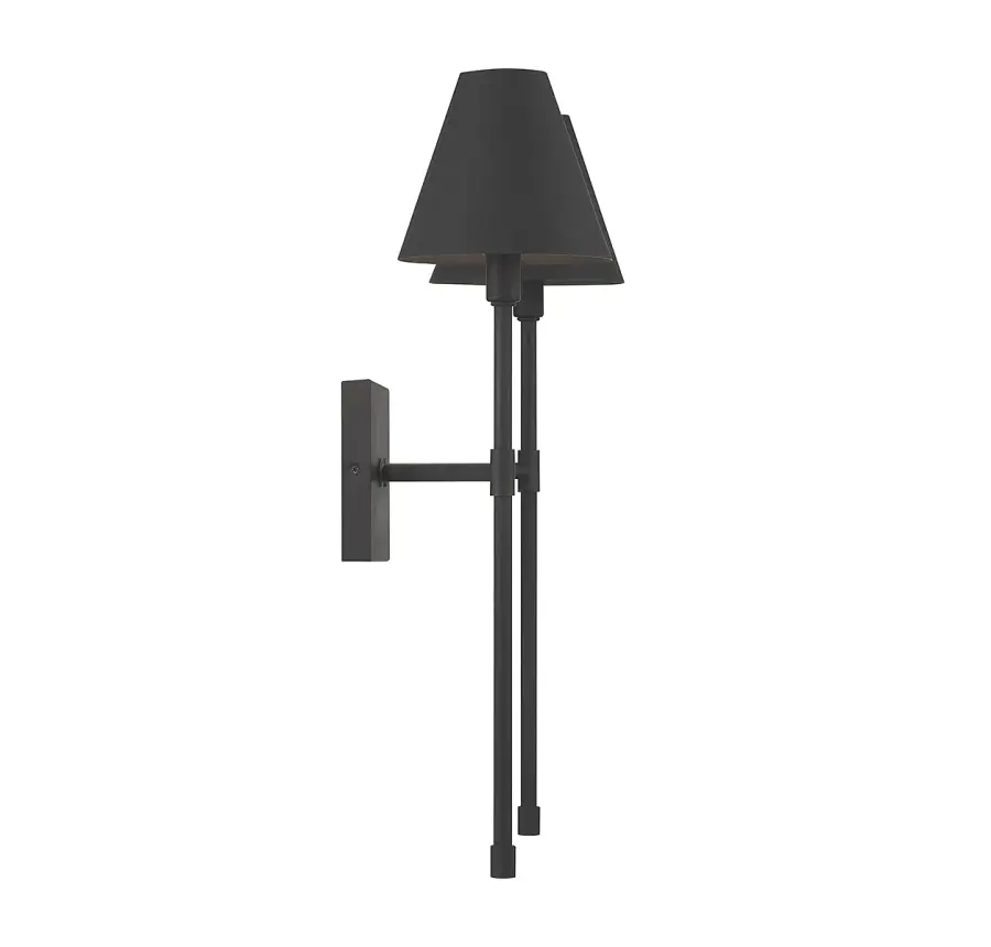 Jefferson 2-Light Wall Sconce in Matte Black - Image 5
