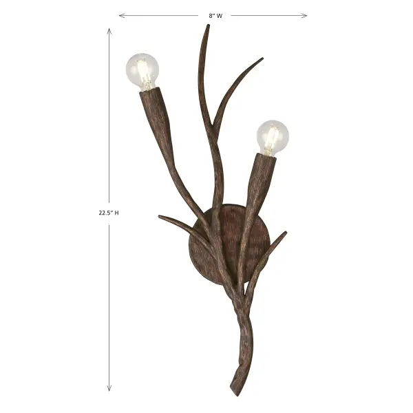 Palisades 2-Light Wall Sconce in Bark by Breegan Jane - Image 6