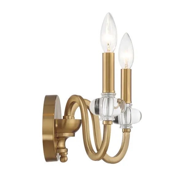 Bergdorf 2-Light Wall Sconce in Warm Brass - Image 5