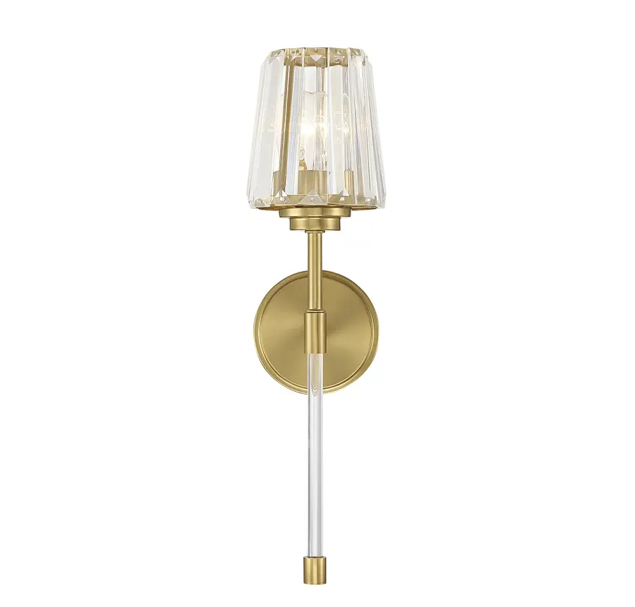 Garnet One Light Wall Sconce in Warm Brass - Image 3