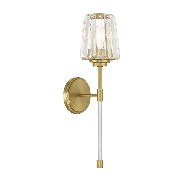 Garnet One Light Wall Sconce in Warm Brass - Image 4