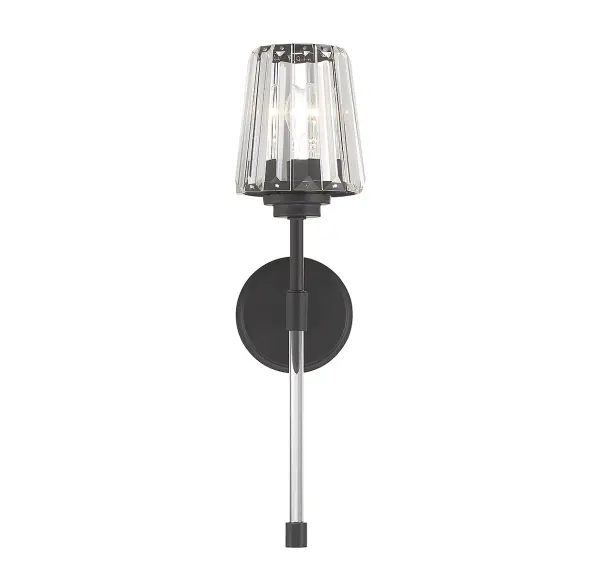 Garnet 1-Light Wall Sconce in Matte Black - Image 3