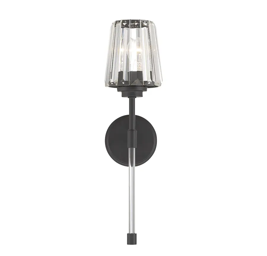 Garnet 1-Light Wall Sconce in Matte Black - Image 3