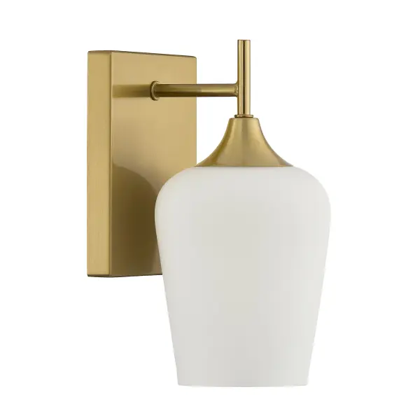 Octave 1-Light Wall Sconce in Warm Brass - alternate view