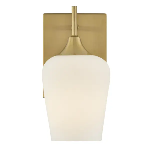 Octave 1-Light Wall Sconce in Warm Brass - Image 3