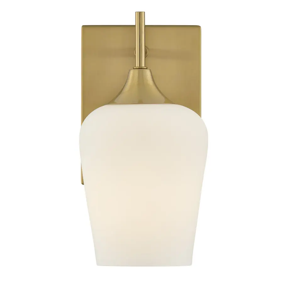 Octave 1-Light Wall Sconce in Warm Brass - Image 3