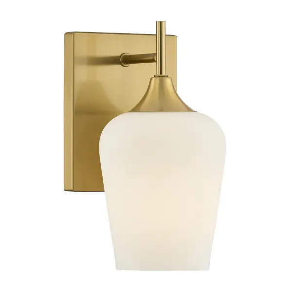 Octave 1-Light Wall Sconce in Warm Brass - Image 4