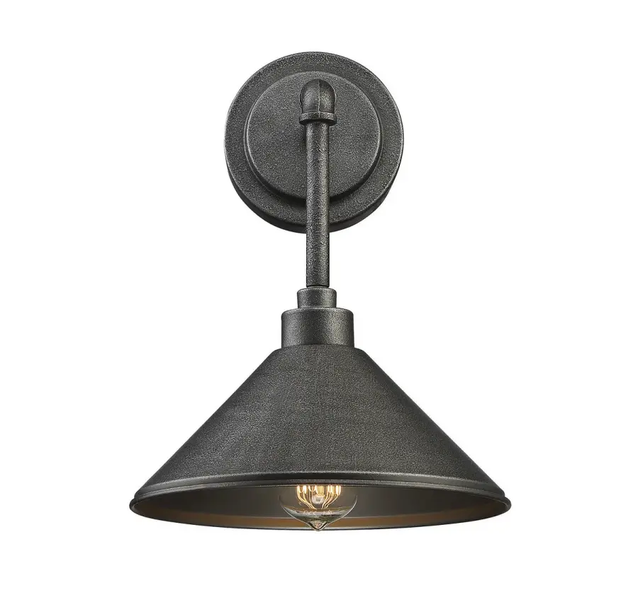 Dansk 1-Light Wall Sconce in Galvanized Metal - Image 1