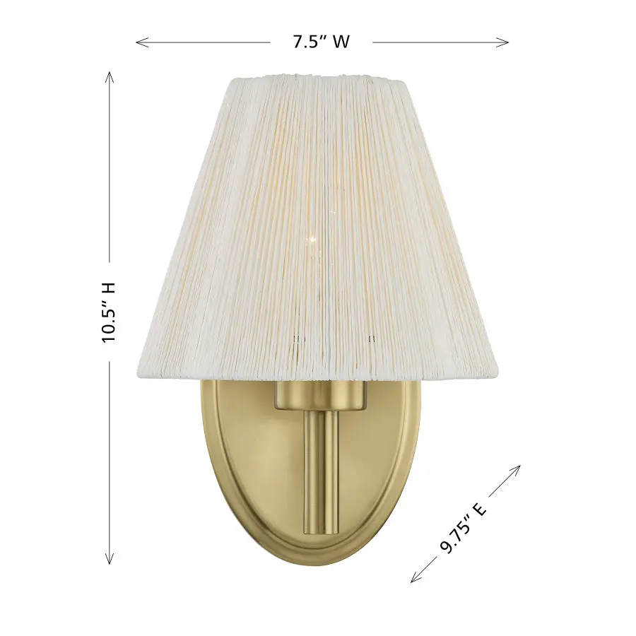 Rosa 1-Light Wall Sconce in Noble Brass by Breegan Jane - Image 6
