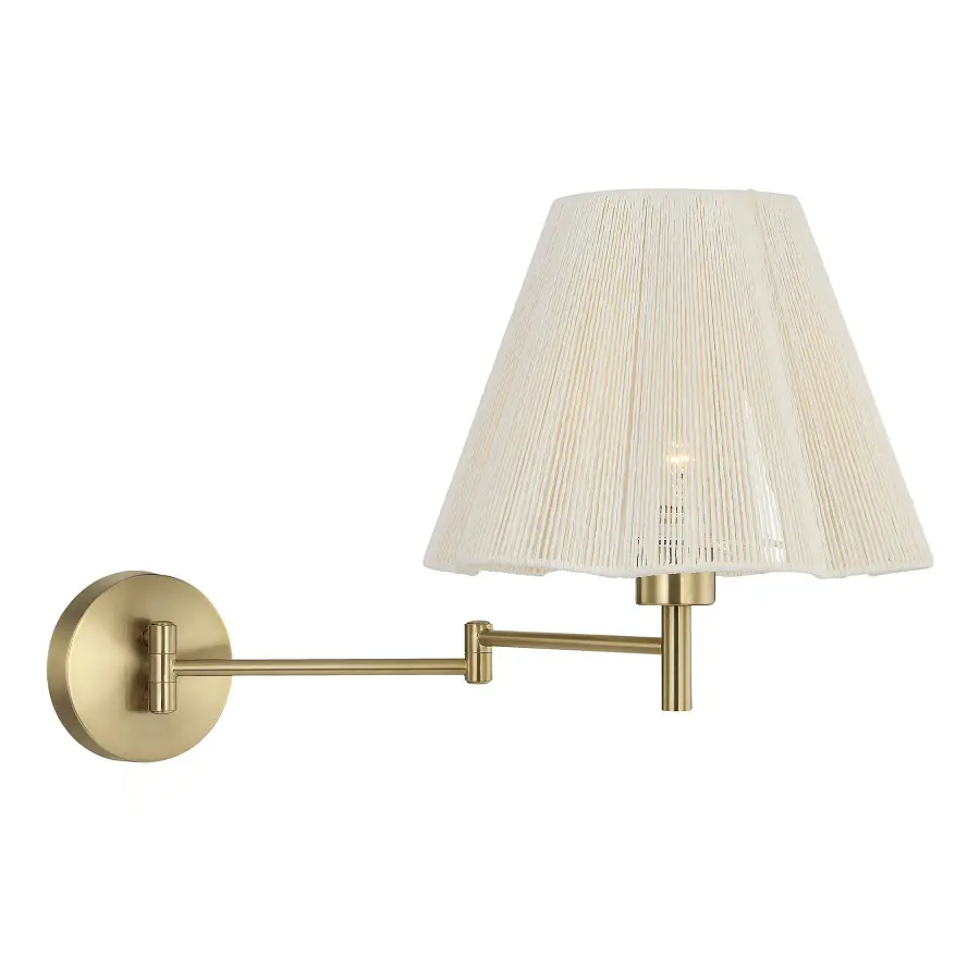 Rosa 1-Light Wall Sconce in Noble Brass by Breegan Jane - Image 1