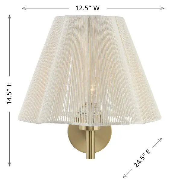 Rosa 1-Light Wall Sconce in Noble Brass by Breegan Jane - Image 5