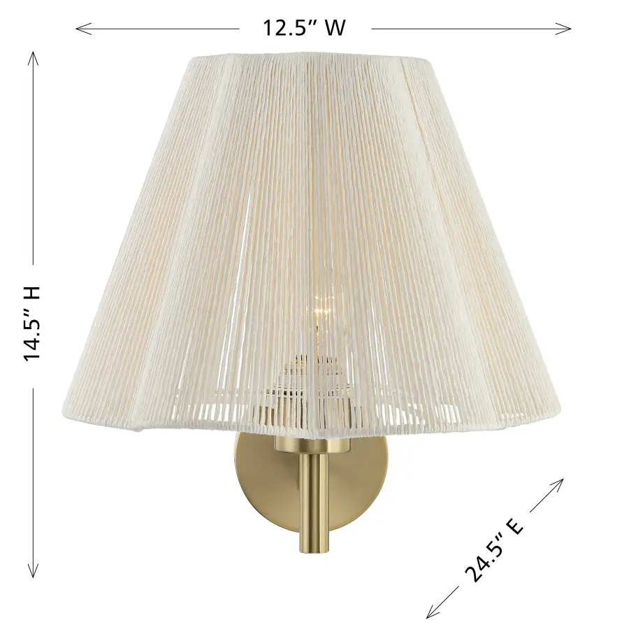 Rosa 1-Light Wall Sconce in Noble Brass by Breegan Jane - Image 5