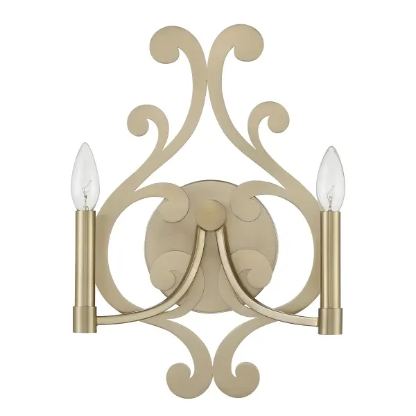 Lombard 2-Light Wall Sconce in Noble Brass - alternate view