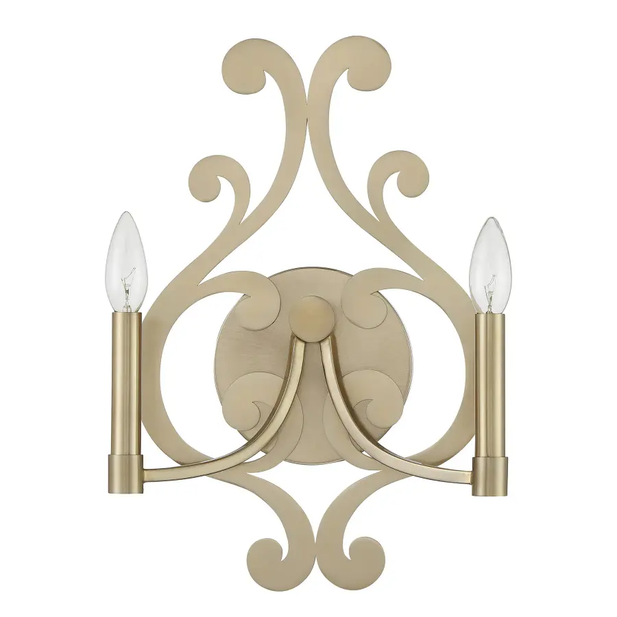 Lombard 2-Light Wall Sconce in Noble Brass - Image 2