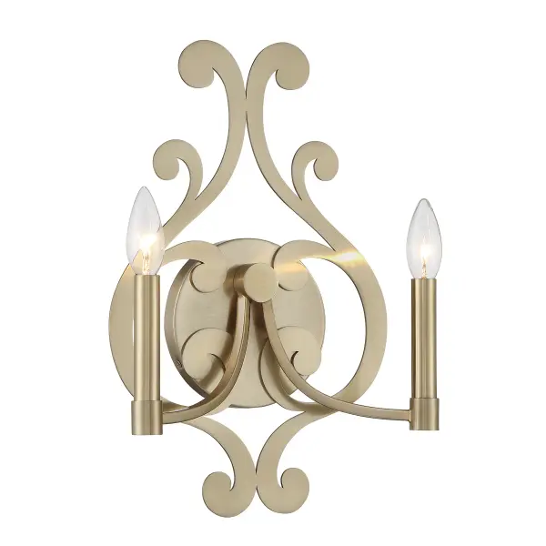Lombard 2-Light Wall Sconce in Noble Brass - Image 3
