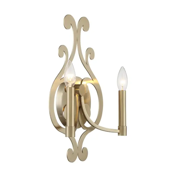Lombard 2-Light Wall Sconce in Noble Brass - Image 4