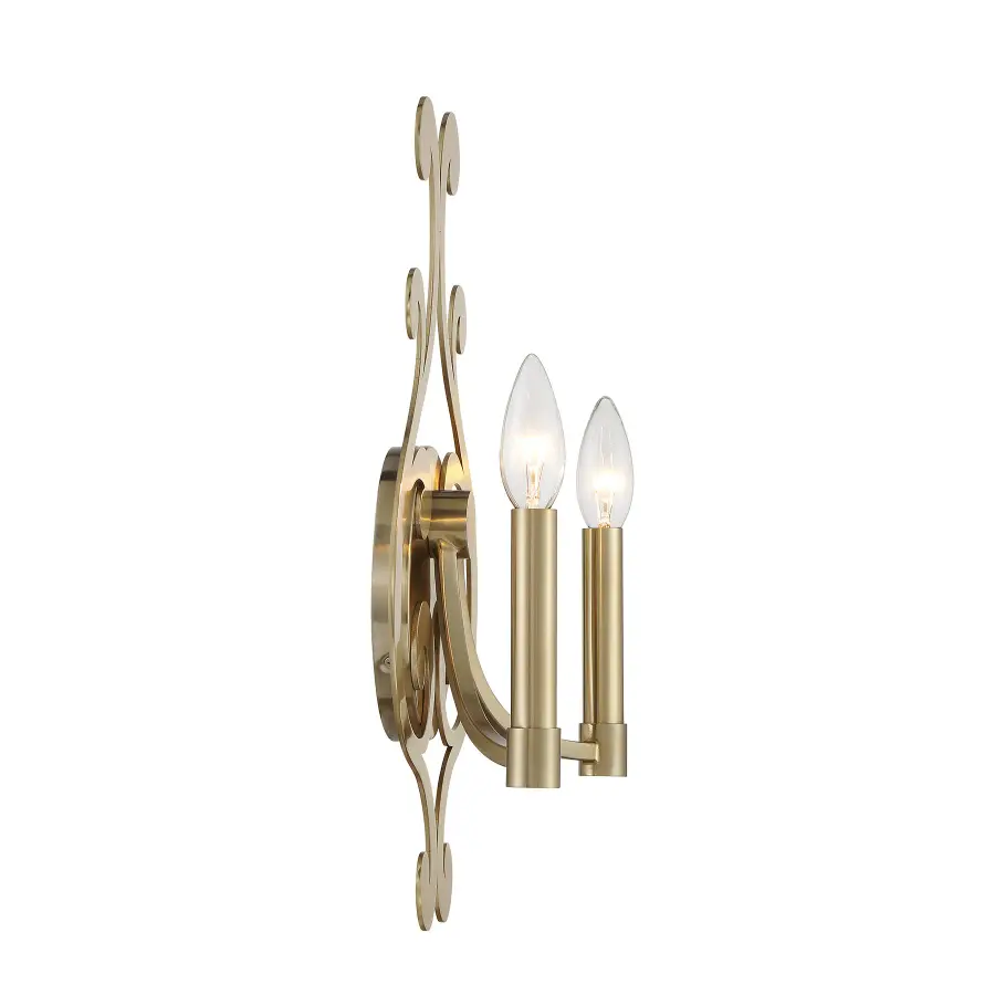 Lombard 2-Light Wall Sconce in Noble Brass - Image 5