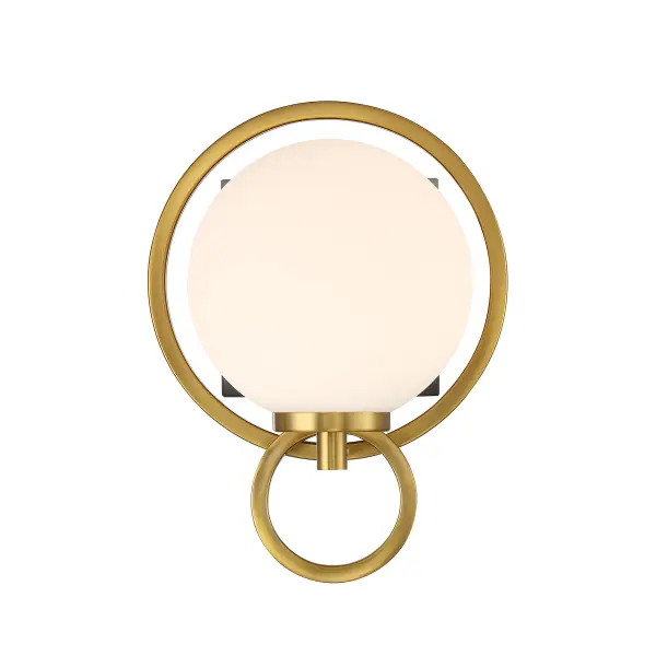 Alhambra 1-Light Wall Sconce in Matte Black with Warm Brass - Image 3