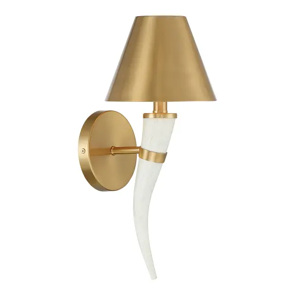 Hearne 1-Light Wall Sconce in Warm Brass by Dann Foley - Image 4