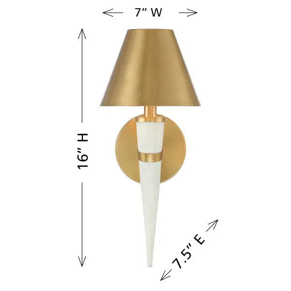 Hearne 1-Light Wall Sconce in Warm Brass by Dann Foley - Image 6