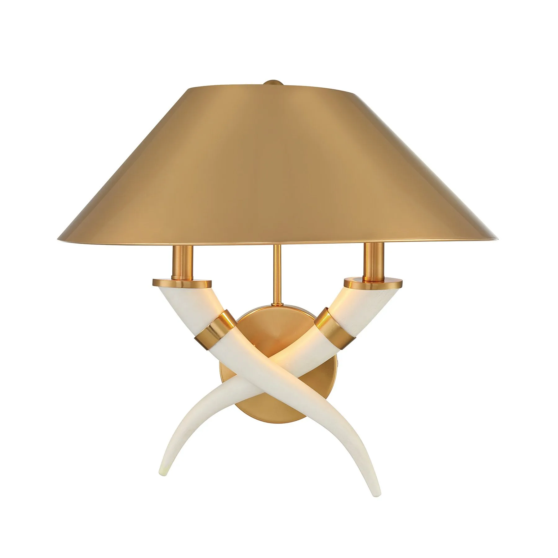 Hearne Two Light Wall Sconce in Warm Brass