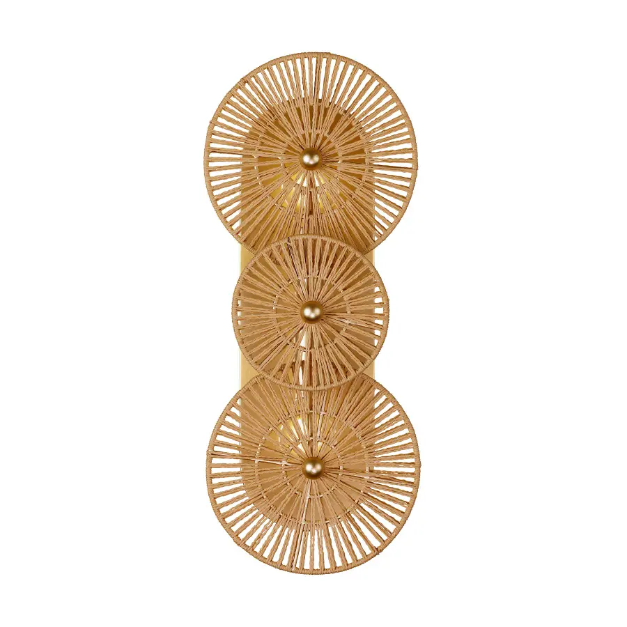 Abbott 2-Light Wall Sconce in Distressed Gold by Breegan Jane - Image 1