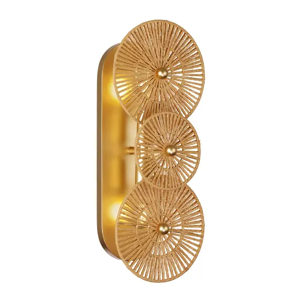 Abbott 2-Light Wall Sconce in Distressed Gold by Breegan Jane - Image 3