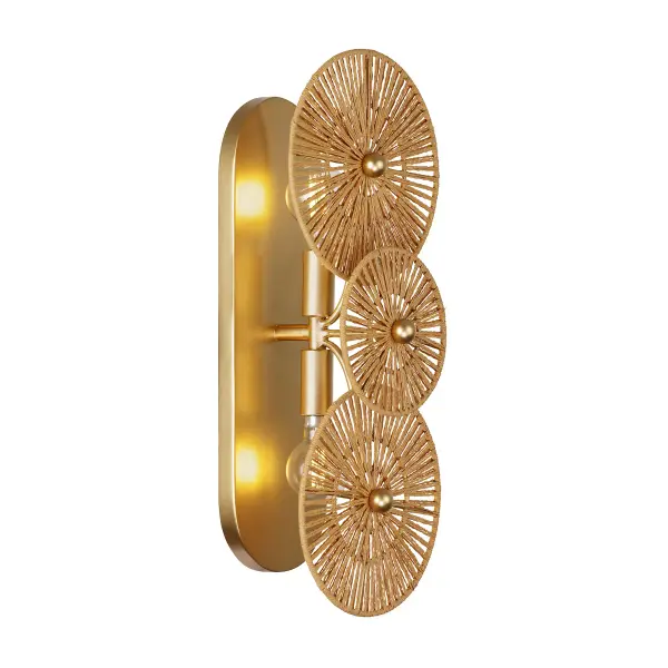 Abbott 2-Light Wall Sconce in Distressed Gold by Breegan Jane - Image 4
