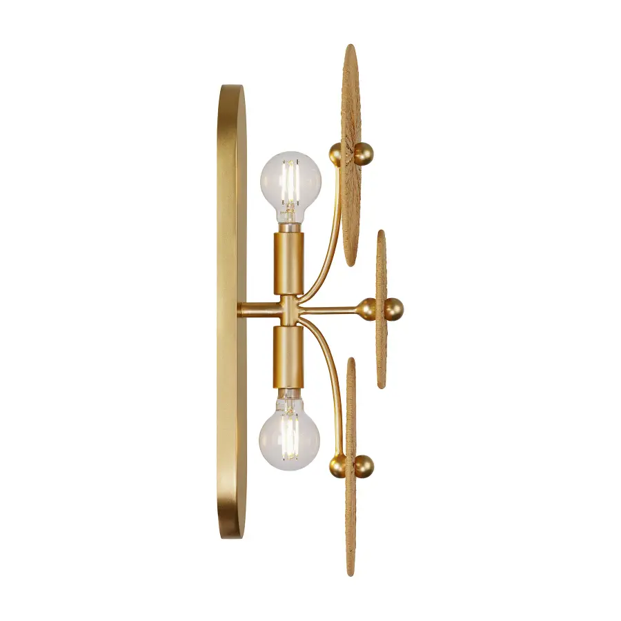 Abbott 2-Light Wall Sconce in Distressed Gold by Breegan Jane - Image 5