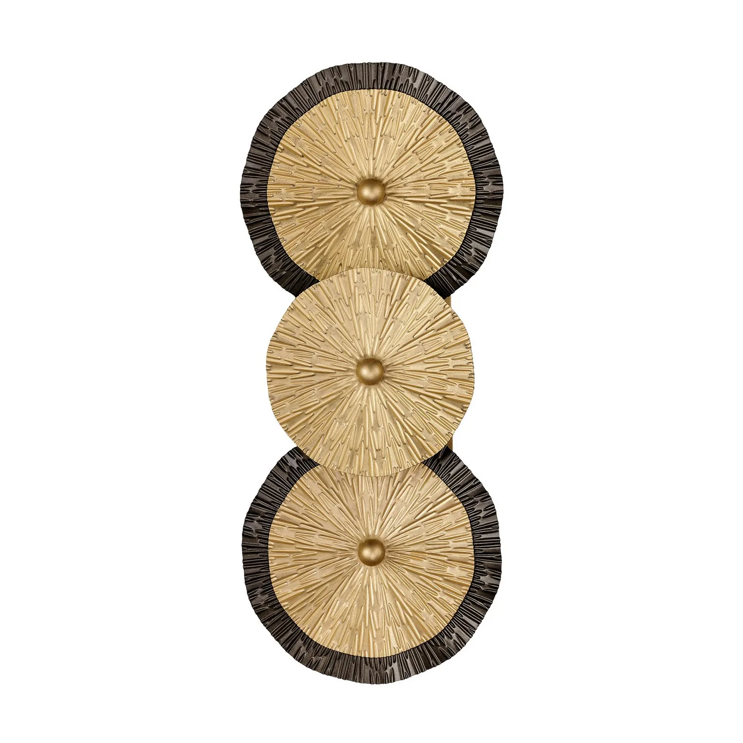 Lincoln Two Light Wall Sconce in Distressed Gold/Bronze