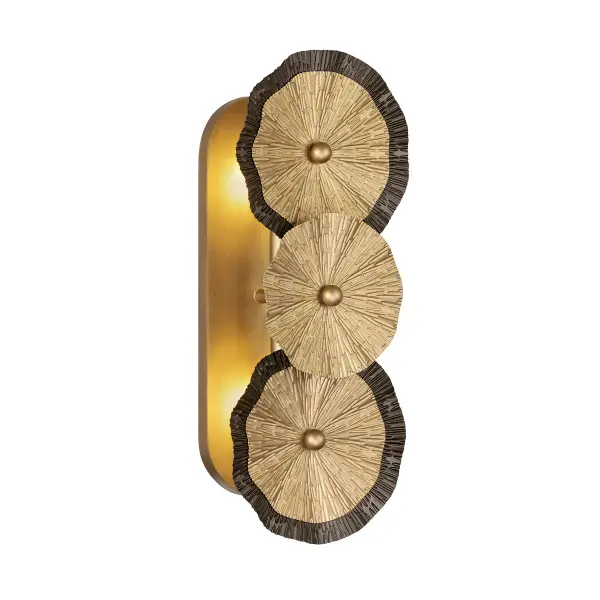 Lincoln 2-Light Wall Sconce in Distressed Gold and Bronze by Breegan Jane - Image 3