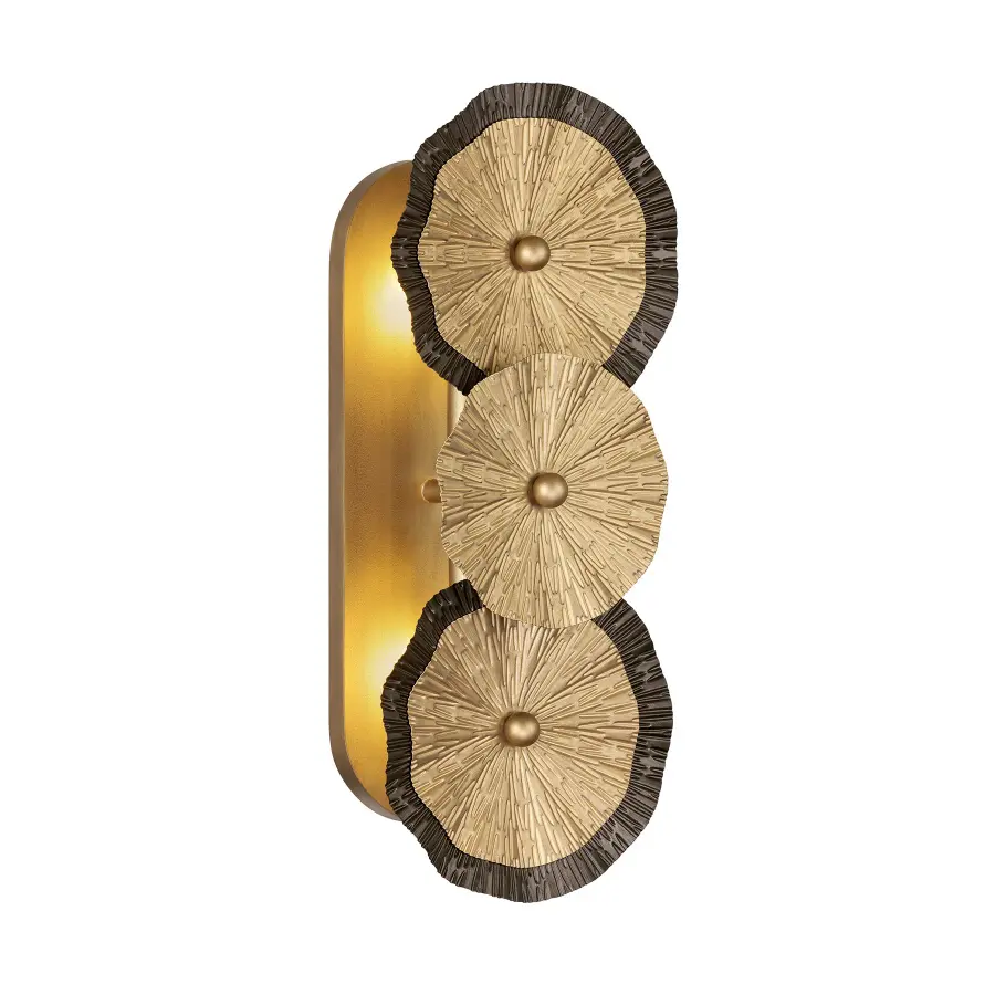 Lincoln 2-Light Wall Sconce in Distressed Gold and Bronze by Breegan Jane - Image 3