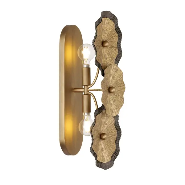 Lincoln 2-Light Wall Sconce in Distressed Gold and Bronze by Breegan Jane - Image 5